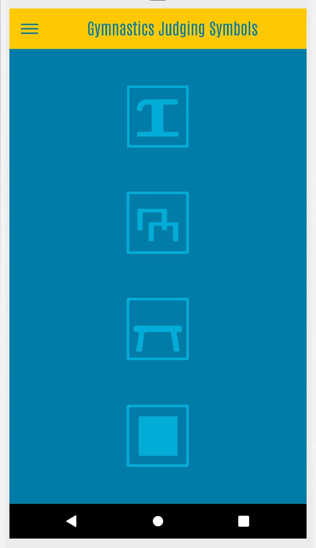 WAG Gymnastics Judging Symbols screenshot